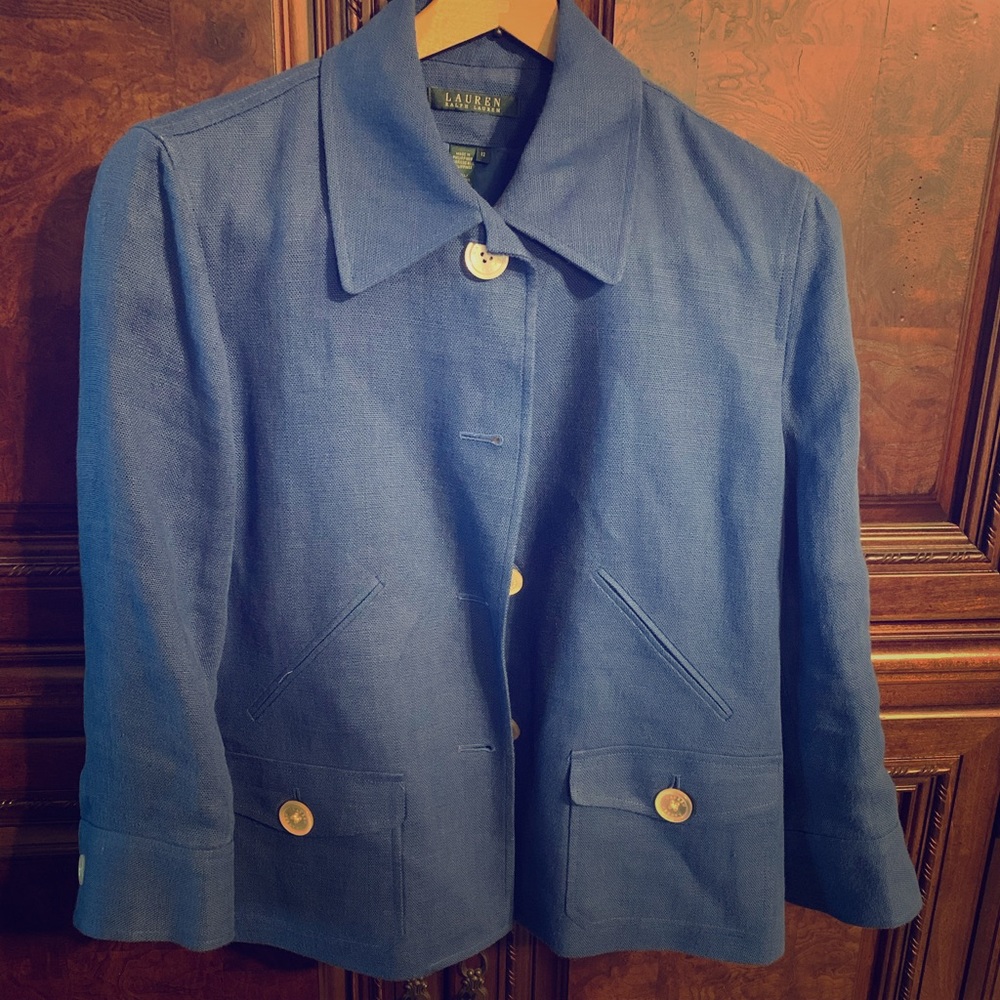 Women’s size 12 blue woven jacket